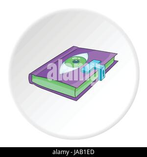 Magic book icon, isometric style Stock Vector