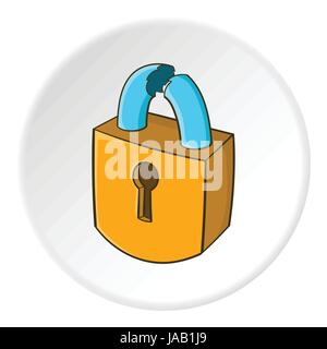 Lock icon, isometric style Stock Vector