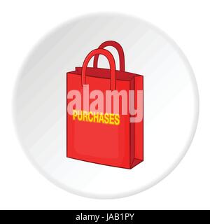 Shopping bag icon, isometric style Stock Vector