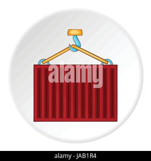 Crane icon, flat style Stock Vector