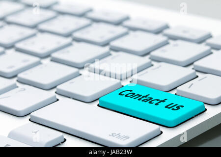contact us word on computer keyboard Stock Photo