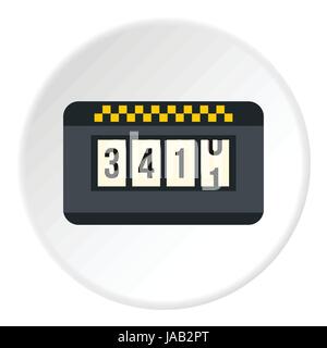 Taximeter icon. Flat illustration of taximeter vector icon for web Stock Vector
