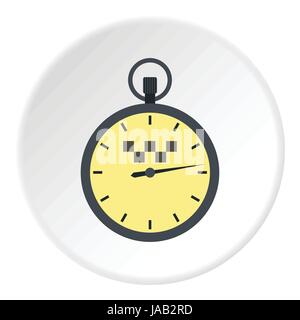 Speedometer in taxi icon. Flat illustration of speedometer in taxi vector icon for web Stock Vector