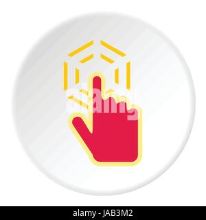 Cursor hand clicks icon. Flat illustration of cursor hand clicks vector icon for web Stock Vector