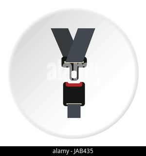 Seat belt icon. Flat illustration of seat belt vector icon for web Stock Vector