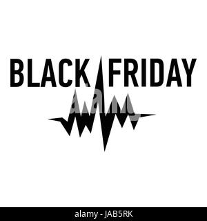 Black friday pulse icon. Simple illustration of black friday pulse vector icon for web Stock Vector