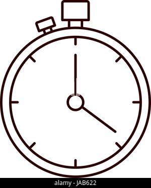 sketch silhouette stopwatch with timer Stock Vector