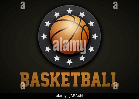 Premium Basketball Label Stock Vector