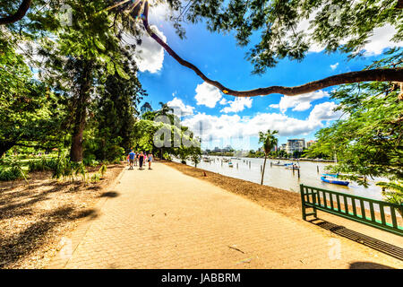 Brisbane River, Southbank and Botanical Garden views Stock Photo