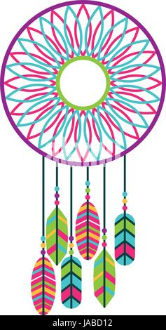 dream Catcher hippie style Stock Vector