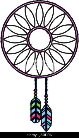 dream Catcher hippie style Stock Vector