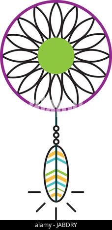dream Catcher hippie style Stock Vector