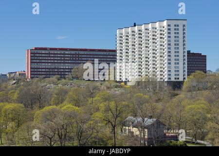 Apartment buildings in Stockholm Stock Photo