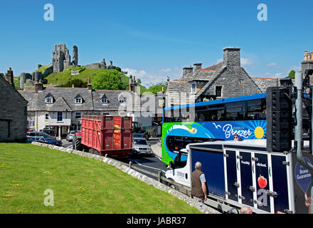 Corfe Castle, Dorset, England UK Stock Photo