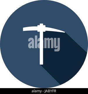 Pickaxe icon on white background in vector Stock Vector