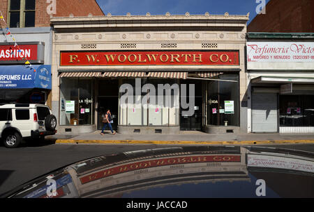 An F. W. Woolworth Co., department sits closed in downtown, Nogales, Arizona, USA. Stock Photo