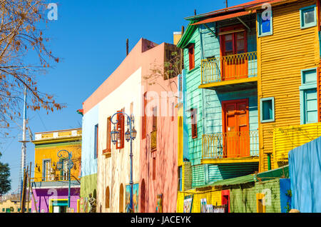 Bright colors of Caminito street in La Boca neighborhood of Buenos Aires, Argentina Stock Photo