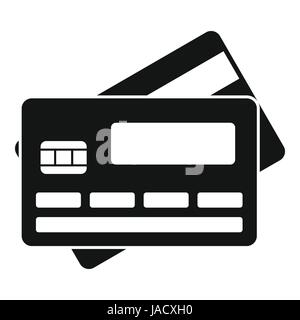 Credit card icon. Simple illustration of credit card vector icon for web Stock Vector