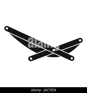 Beach chaise icon. Simple illustration of beach chaise vector icon for web Stock Vector