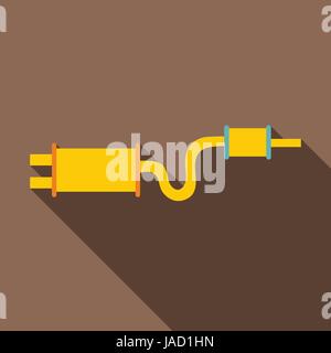 Car exhaust pipe muffler icon. Flat illustration of car exhaust pipe muffler vector icon for web isolated on coffee background Stock Vector