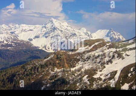 Berninagruppe - Bernina Range 01 Stock Photo