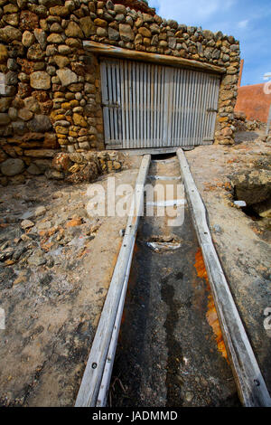 Ibiza Port de Benirras at Balearic Islands of Spain Stock Photo