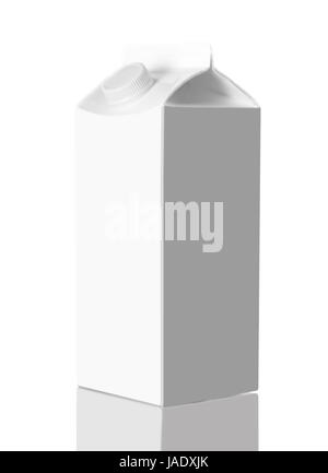 Paper packaging for drink on white isolated background Stock Photo