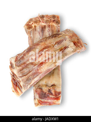 Ribs in the form of a cross isolated on white background Stock Photo