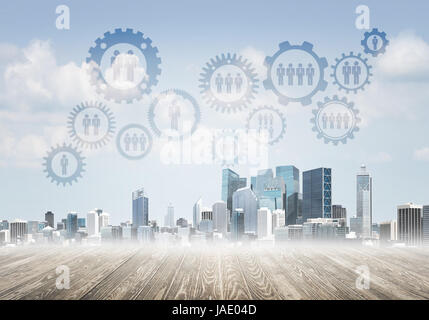 Networking and social communication as means for effective business strategy Stock Photo