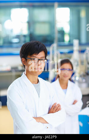 Portrait of Laboratory Scientist in the lab Looking at camera Stock Photo