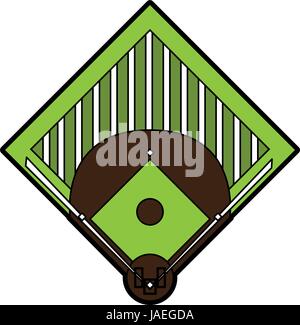 field baseball related icon image  Stock Vector