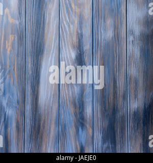 Blue old wooden plank background. Vertical stripes Stock Photo