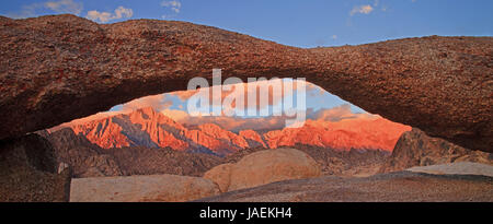 Mobius Arch in Alabama Hills Stock Photo