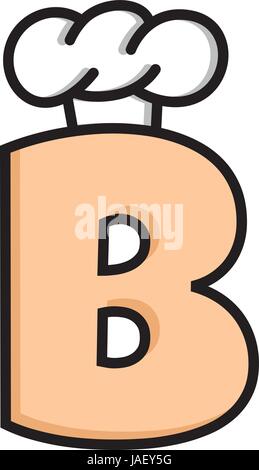 chef hat logo logotype theme with initial letter Stock Vector