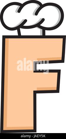 chef hat logo logotype theme with initial letter Stock Vector