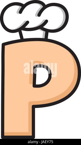 chef hat logo logotype theme with initial letter Stock Vector
