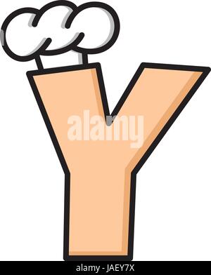 chef hat logo logotype theme with initial letter Stock Vector