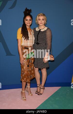 Sasha Lane and Chloe Grace Moretz arrive on the red carpet at 'The
