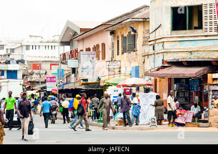 Street scene, downtown Accra, Ghana Stock Photo