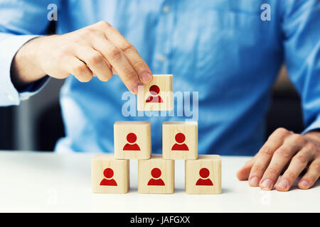 human resources and business hierarchy concept Stock Photo