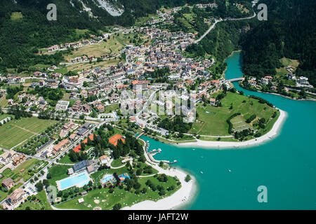 Molveno with Molveno lake, Trentino, Italy Stock Photo