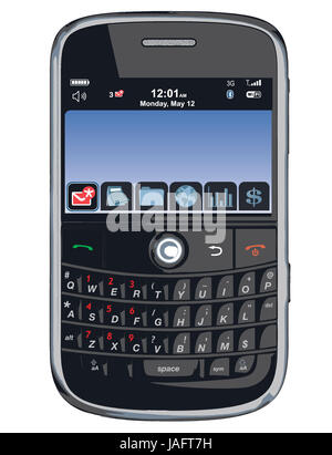 Vector cell phone / PDA / Blackberry Stock Photo