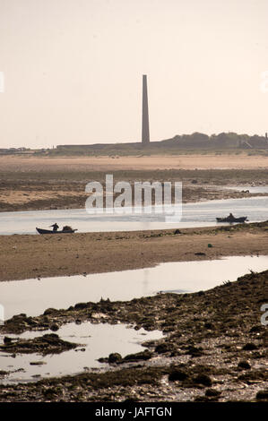 Salmon fisherman on the River Tweed , Berwick-upon-Tweed Stock Photo