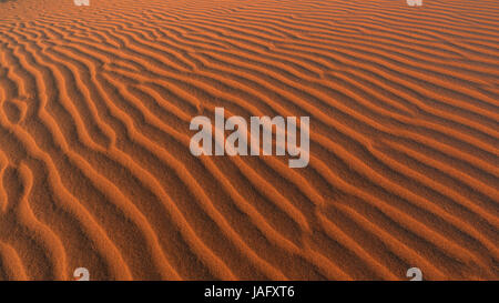 Ripples formed in the sand from wind, Namib Desert, Namibia Stock Photo