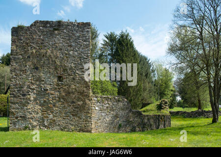 Deutschland, Nordrhein-Westfalen, Rhein-Sieg-Kreis, Ruppichteroth, Burgruine Herrenbröl Stock Photo