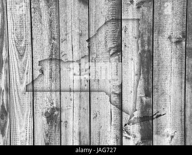 Map of New York on weathered wood Stock Photo - Alamy