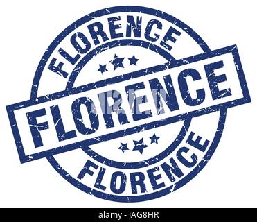 Florence blue round grunge stamp Stock Vector Image & Art - Alamy