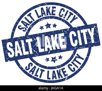 Salt Lake City blue round grunge stamp Stock Vector