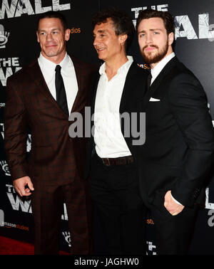 NYC Premiere of The Wall  Featuring: John Cena, Doug Liman, Aaron Taylor-Johnson Where: NYC, New York, United States When: 28 Apr 2017 Credit: Patricia Schlein/WENN.com Stock Photo