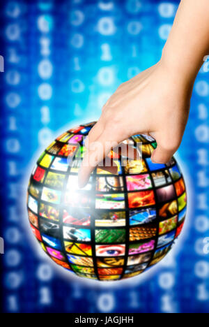 conceptual illustration for digital world and television Stock Photo